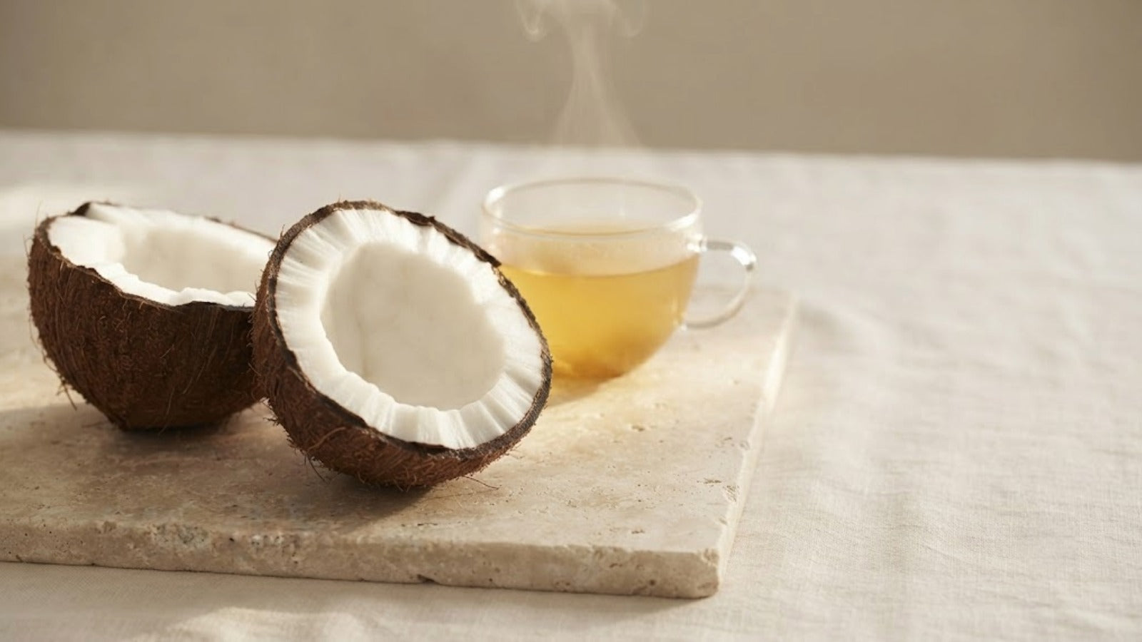 Coconut Herbal Tea: Creamy Tropical Morning Energy