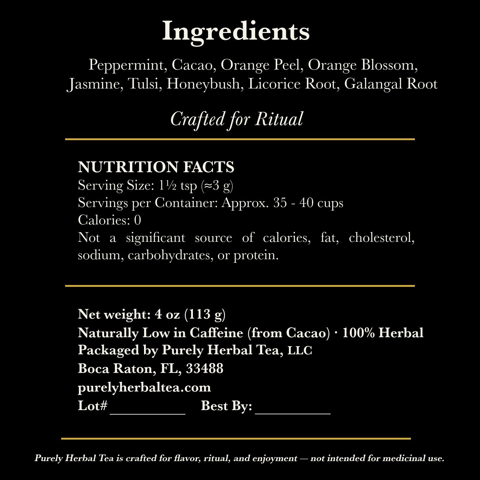 Celestial Renewal™ — Mint Cacao | Defense Ritual Herbal Tea