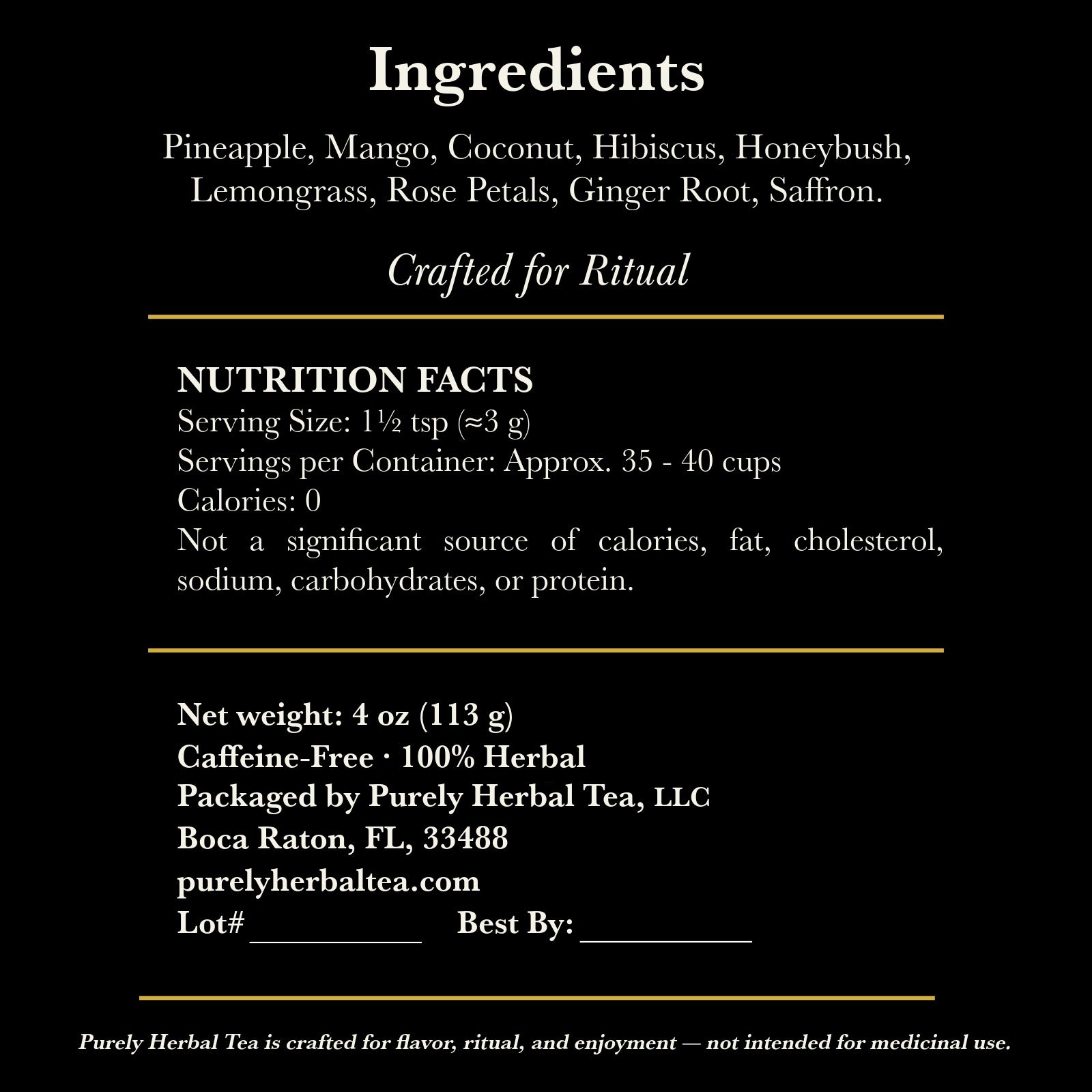 Radiant Awakening™ — Tropical Gold | Morning Ritual Herbal Tea