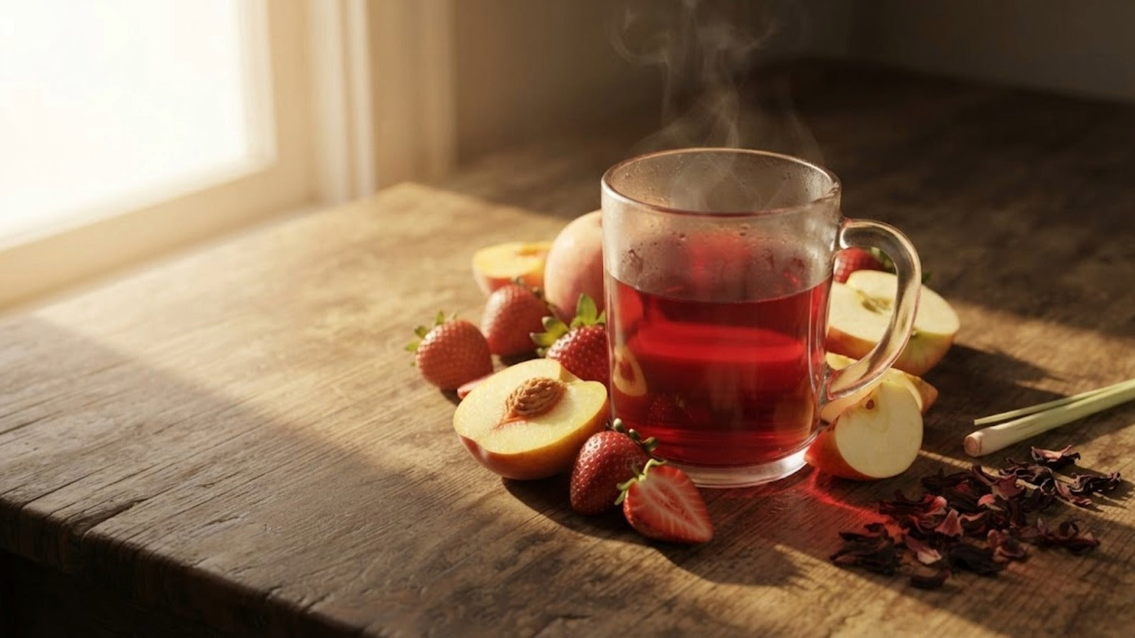 Strawberry Peach Apple Herbal Tea: A Bright Morning Fruit Blend