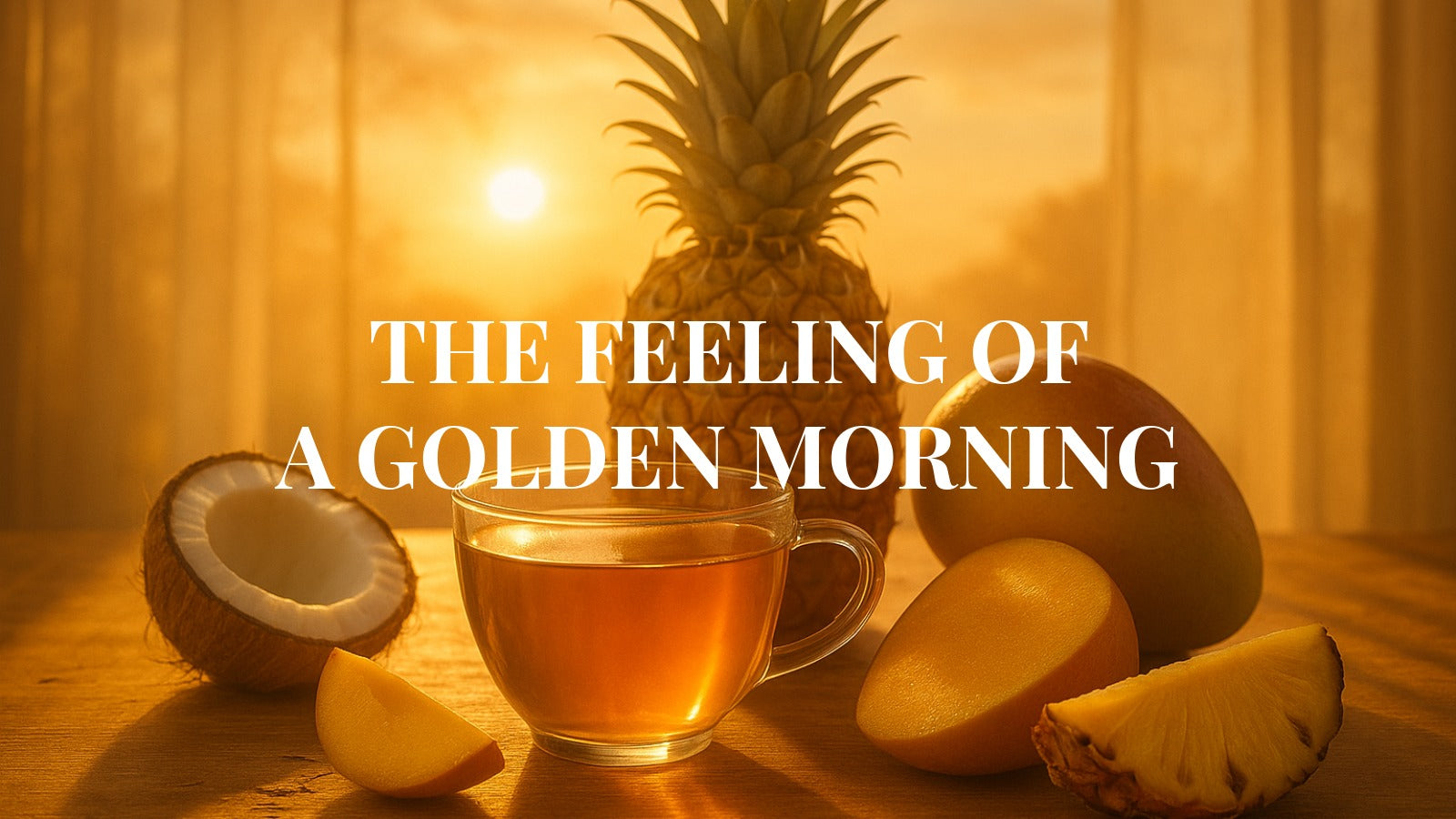 Tropical Gold Lane: Warmth and Radiance in Morning Tea