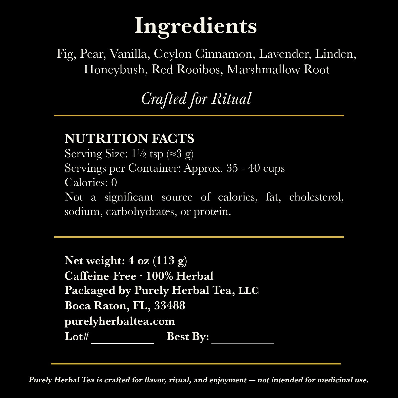 Sacred Sanctuary™ — Fig & Pear | Evening Ritual Herbal Tea