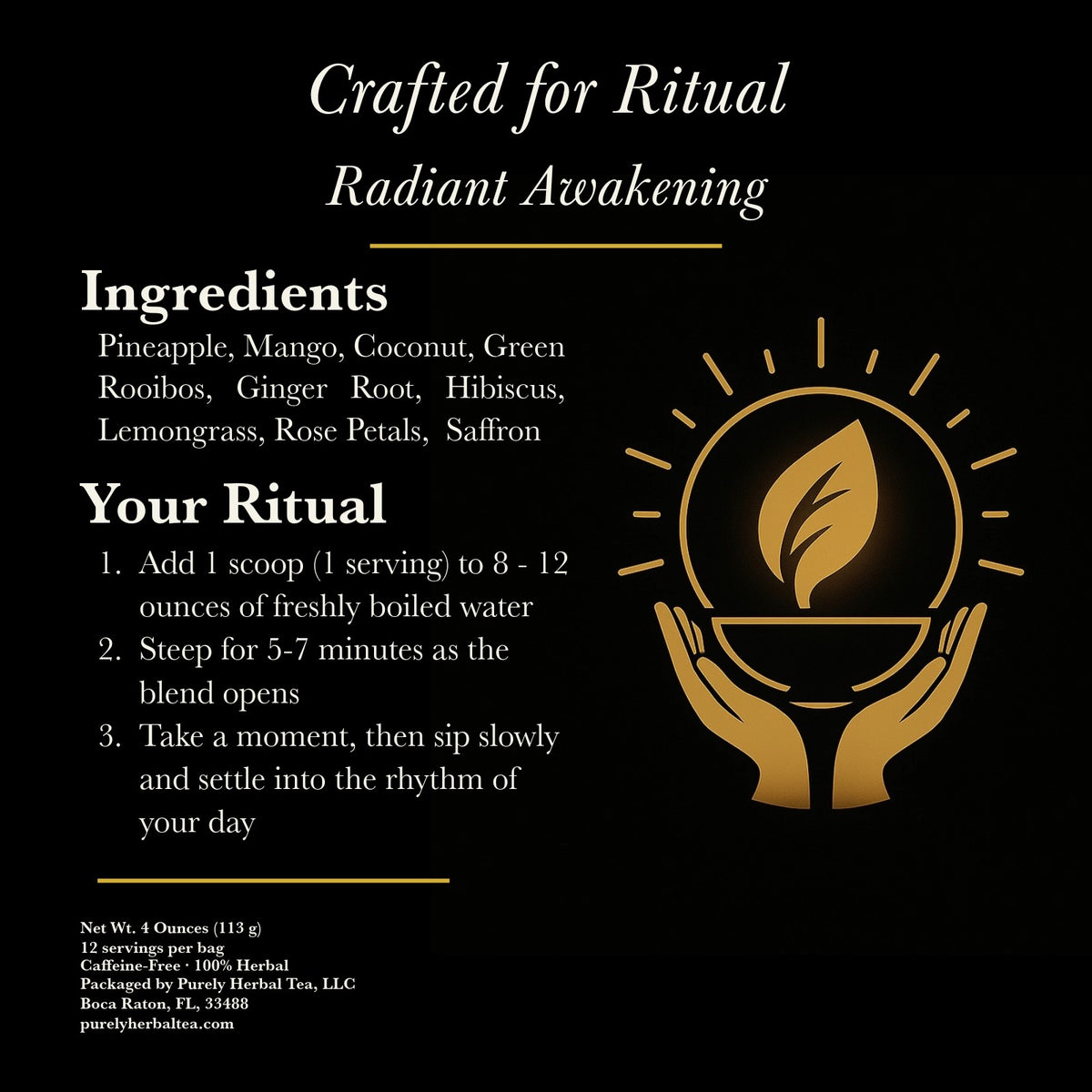 Radiant Awakening™ Tropical Herbal Tea, Caffeine-Free